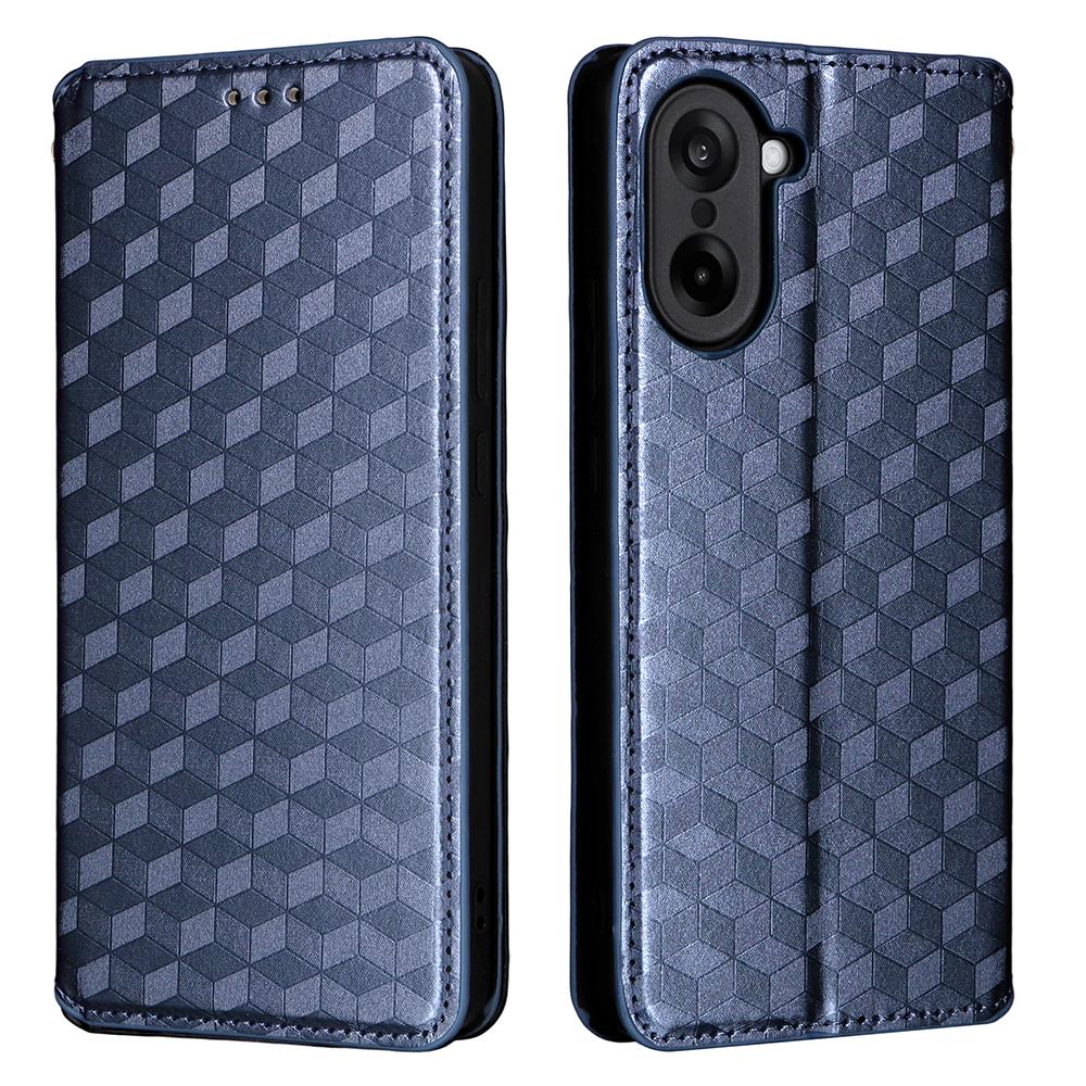 For OnePlus Nord CE5 5G/Ace 5 Racing 5G Case Wallet Rhombus Imprinted Leather Phone Cover