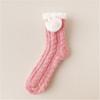 Christmas gift Comfortable Women Santa Claus High socks Cute Coral fleece Stocking Winter Warm