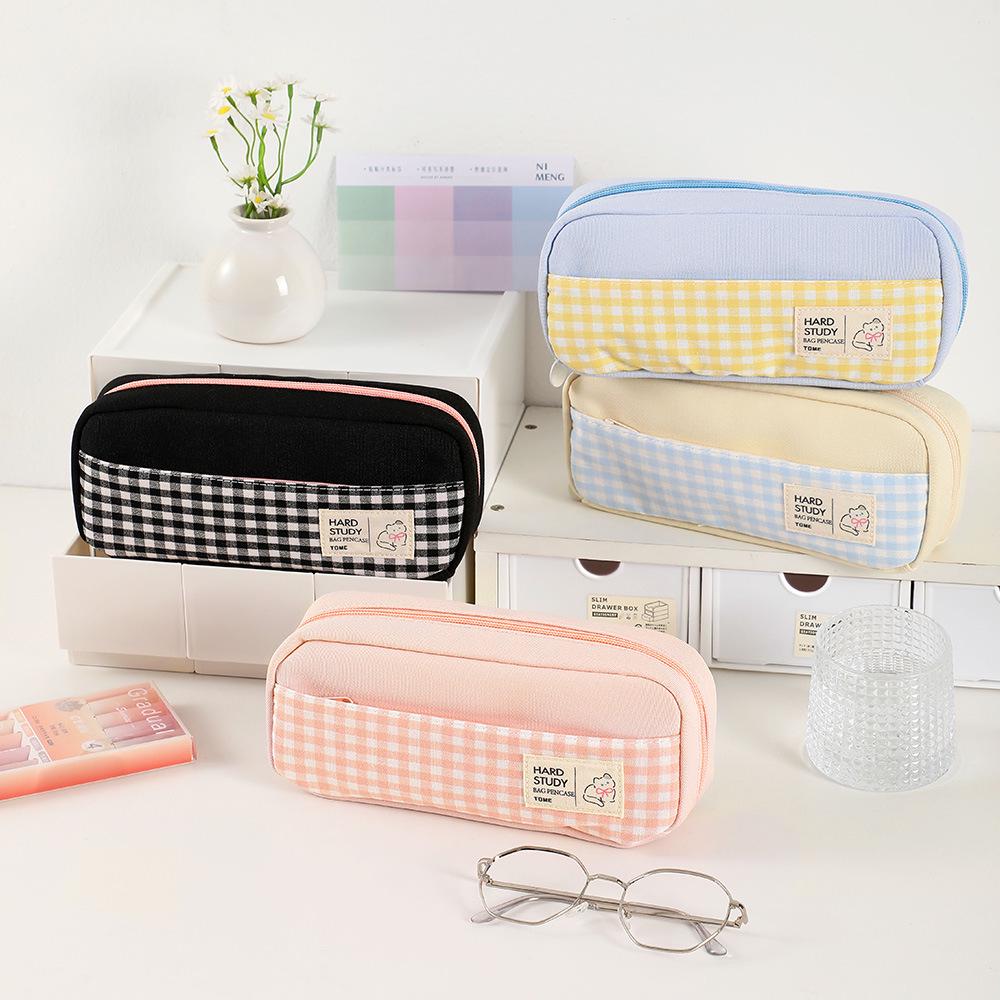 TOME Grid Series Girls' Cute Pencil Case for Students