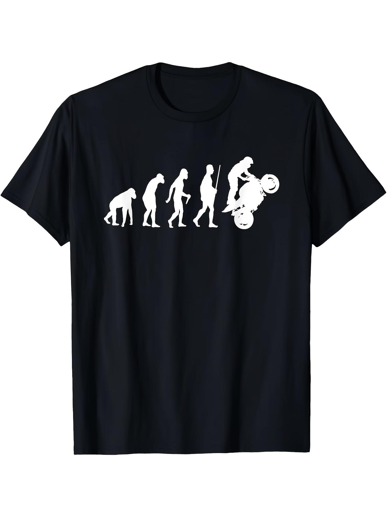 Long Sleeve T-Shirt y2k Motorcycle Evolution T Black/White S