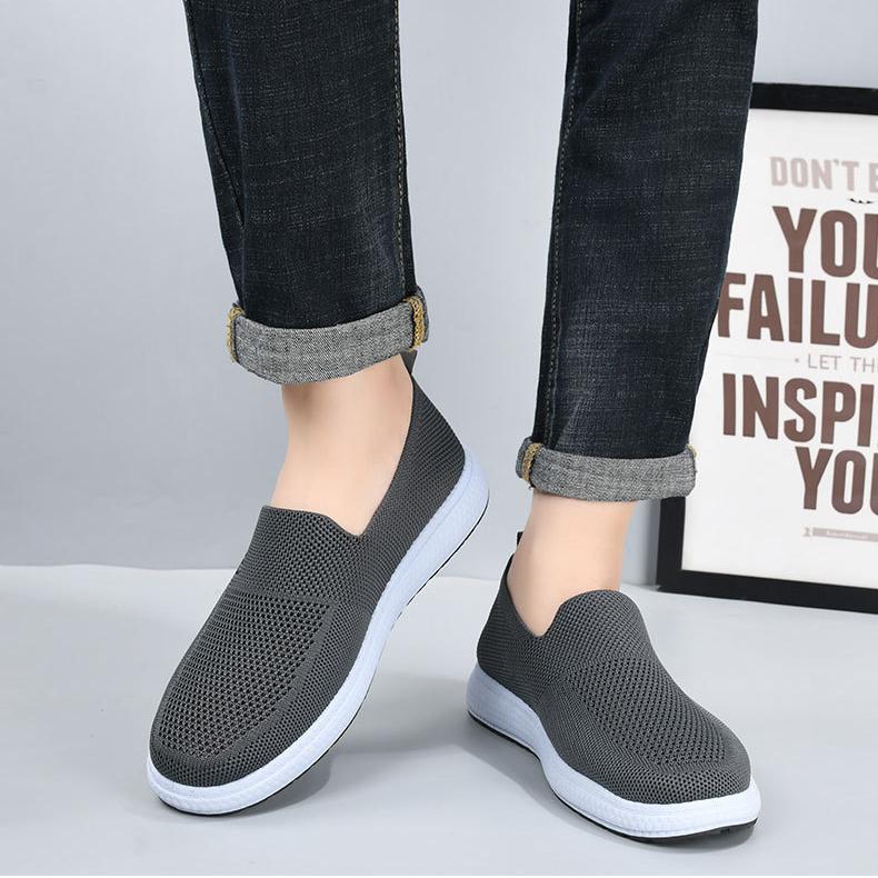 Sommer Neue Herren Atmungsaktive Mesh Freizeitschuhe Bequeme Slip-on Loafers Flats Walking Sneakers Tennis für Männer Zapatos Hombre