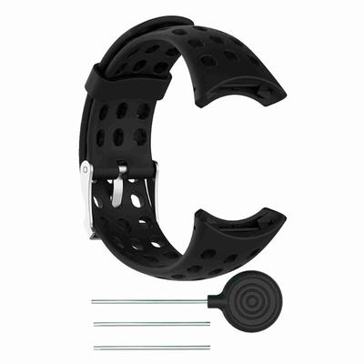 Silicone Rubber Men Smartwatch Wrist Band Bracelet for Suunto M1 M2 M4 M5 (Black)