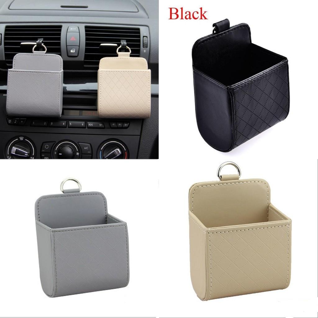 Leder Auto Lüftungsschlitz Aufbewahrungstasche Kreativ Cartoon Multifunktional Telefon Münz Organizer Box