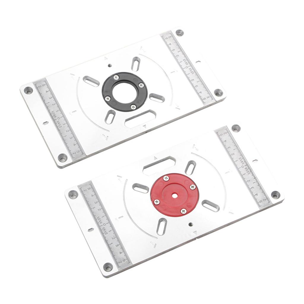 High Compatibility Aluminium Router Table Insert Plate For Enhances Woodworking Accuracy Professional & DIY Woodworkers