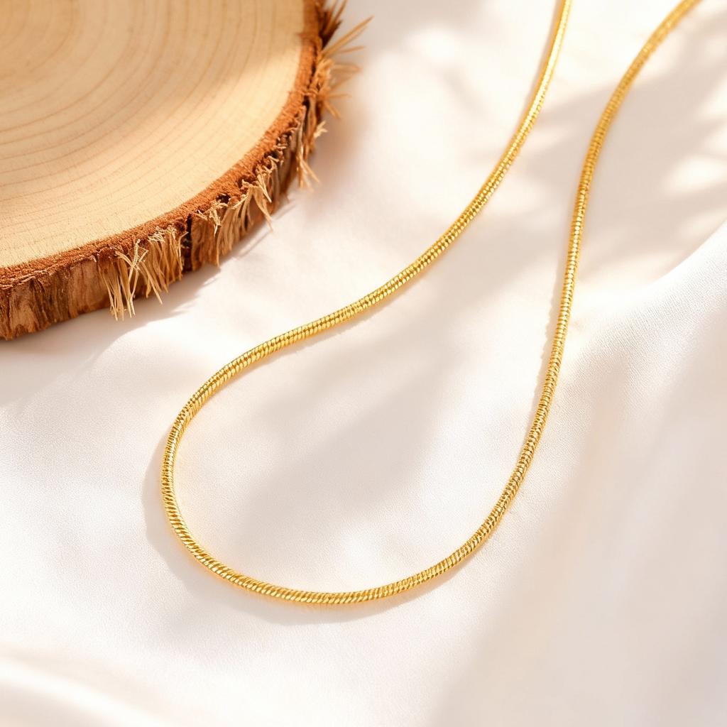 Classic Link Chain Necklaces for Women,Round Snake Chain Necklace,Water Wave Necklaces,Fashion Daily Jewelry Gifts Wholesale