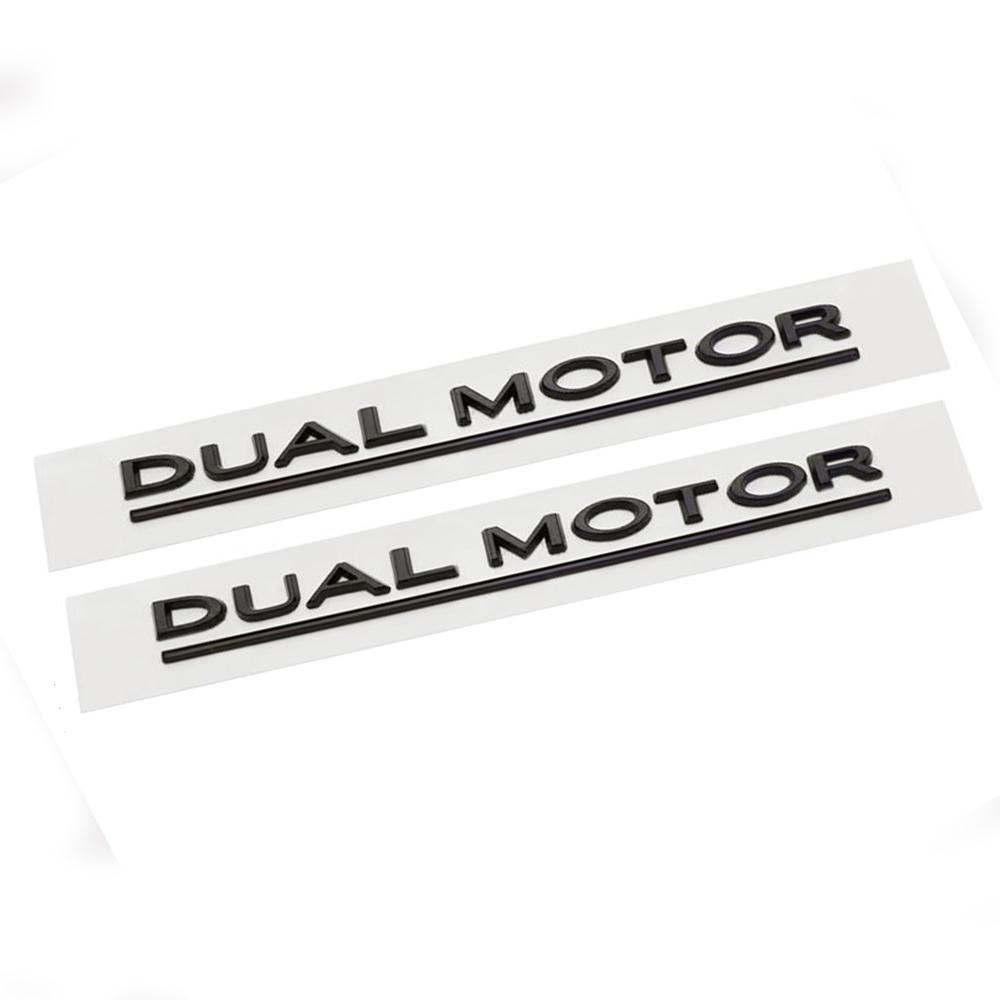 

1X Car Letter Sticker Modification Sign Decal Dual Engine ABS Decorate Badge Emblem Auto Accessories For Tesla 3 And X S SP85D
