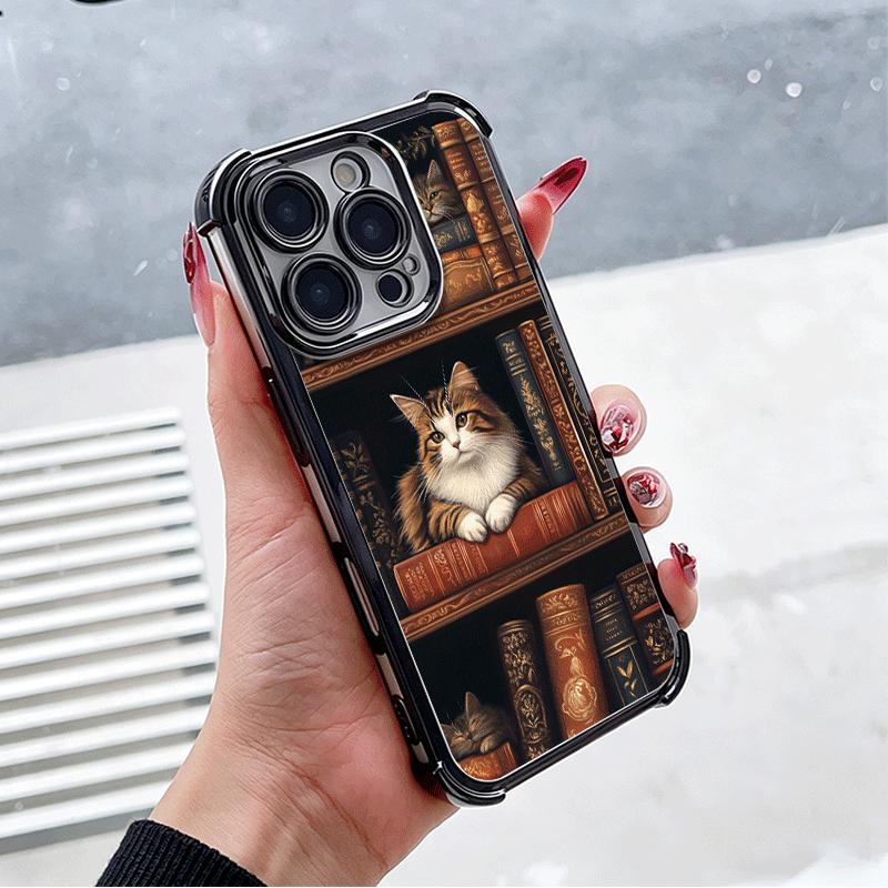 Cute Cat Bookshelf Interesting Soft Phone Case For Xiaomi Poco X7 X8 Pro Max X6 X5 X3 F8 Ultra F7 M8 M7 M5S Redmi 15C 15A 15 14C