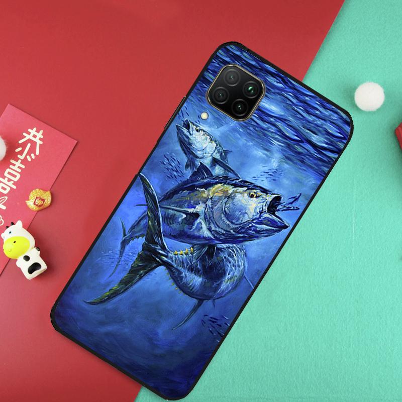Blauflossen-Thunfisch Für Huawei Nova 9 10 SE 11 Pro 7i 8i 11i 12i Y73 Y72 Y61 Y91 Y90 Y70 Y60 P30 P40 Lite Hülle