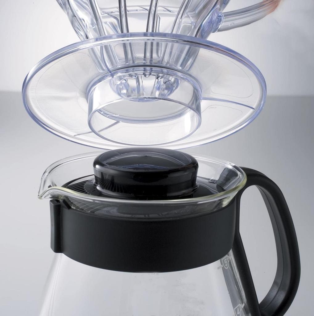 HARIO V60 Range Server 360ml For Cups Black Coffee Server Heat Resistant Glass Made In Japan 1~3 XVD-36B