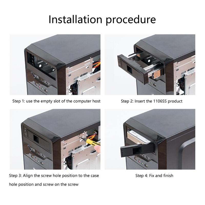Wewnętrzna 3,5-calowa mobilna kieszeń beztaszkowa Hot Swap mobilna kieszeń ROM 3,5-calowy wewnętrzny dysk twardy adapter SSD