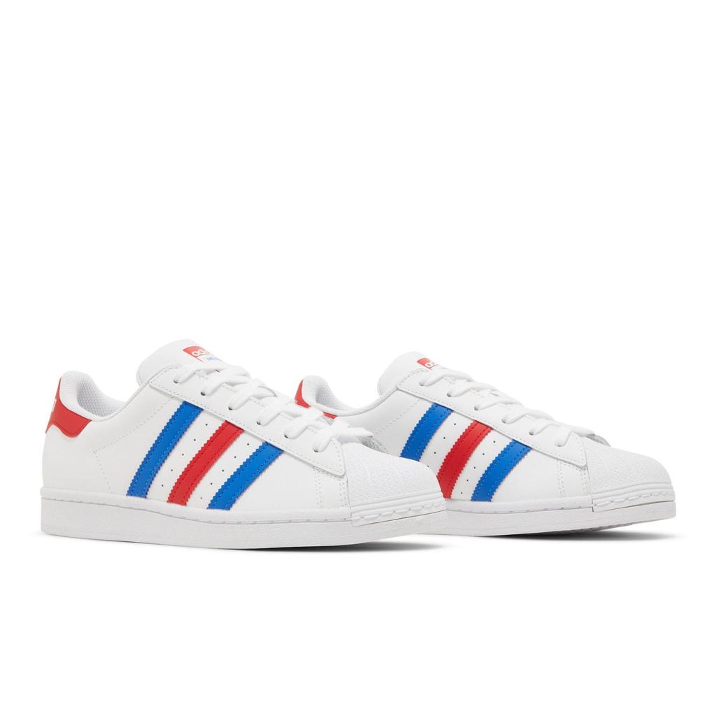 Adidas Superstar J 'USA' (Unisex) Cloud White / Blue / Team Collegiate Red Kids' Skateboarding Shoes FV3687