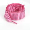 1 Pair Cute Pastel Gingham Check Ribbon Shoelaces Wide Flat Grid Multicolor Sweet Girly Bow Laces for Sneakers and Casual Shoes