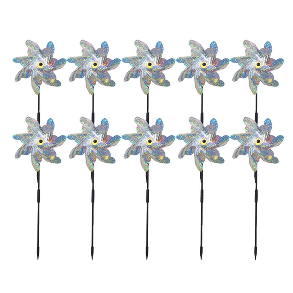 Bird- Windmill — -Reflective Children's Toy & Outdoor Bird Deterrent For Balconies And Gardens (7- Windmill)