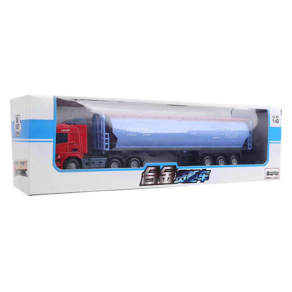 1:43 Engineering Tank Container Truck Model Toy PullBack Highly Simulation Children Vehicle Toy(Red