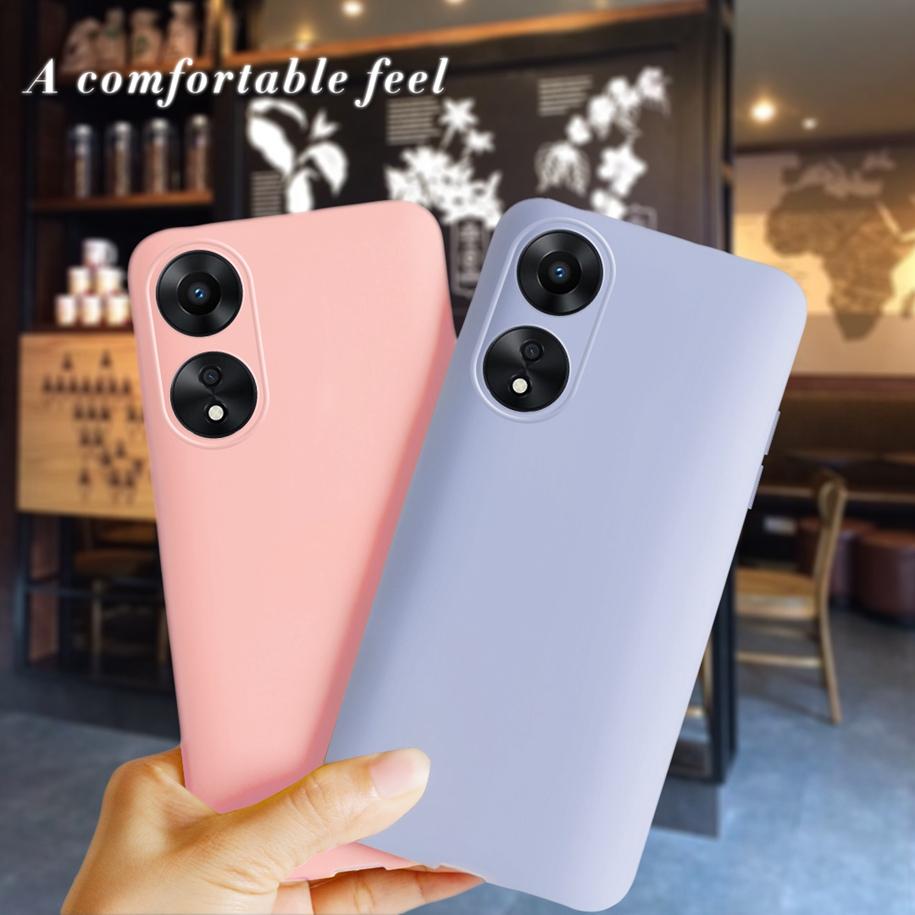 For OPPO A78 5G Case 2023 Simple Solid Color Silicone TPU Soft Cover For OPPOA78 CPH2483 A58 OPPOA58 Phone Case Shockproof Coque