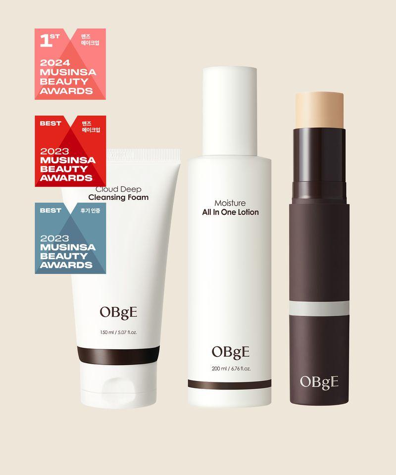 Natural Cover Foundation + Moisture All-in-One Lotion + Cloud Deep Cleansing Foam Set Foundation No. 1