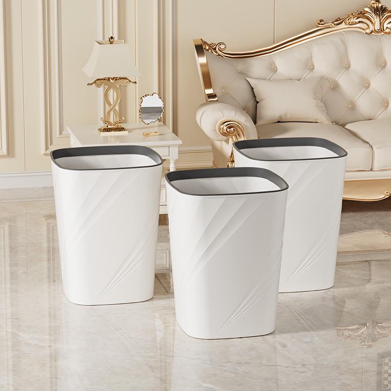 Large Capacity Lidless Trash Can for Home & Office - Suitable for Bathroom, Kitchen, Living Room