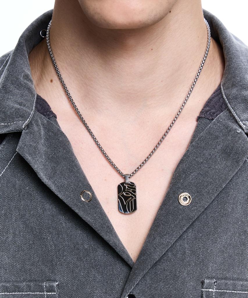 Rssc Enlarged Logo Necklace - Silver