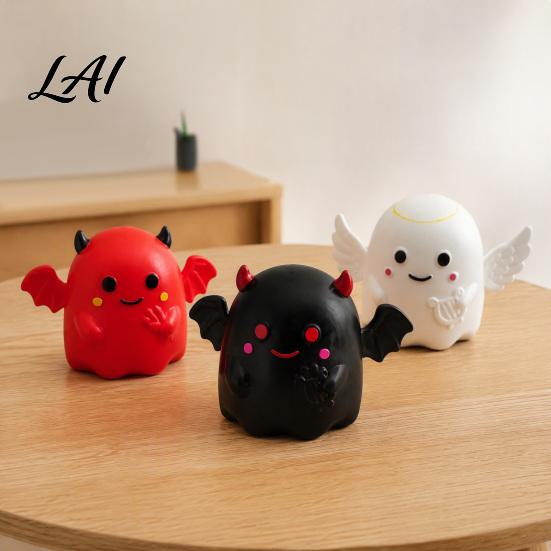 Ghost Desk Accessories Halloween Squeeze Toy Angel Demon Stress Relief Slow Rebound Ball Fidget Party Favors Office Toy