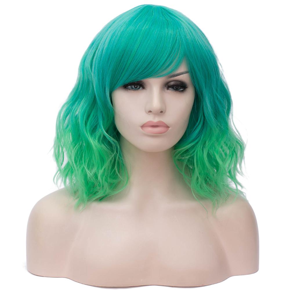 

Short BOB Wave Synthetic Wig зелёный