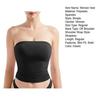 Women Vest Off Shoulder Strapless Bandeau Tube Top Pure Color Elastic Fabric Slim Waist Shaping Tops Daily Wear