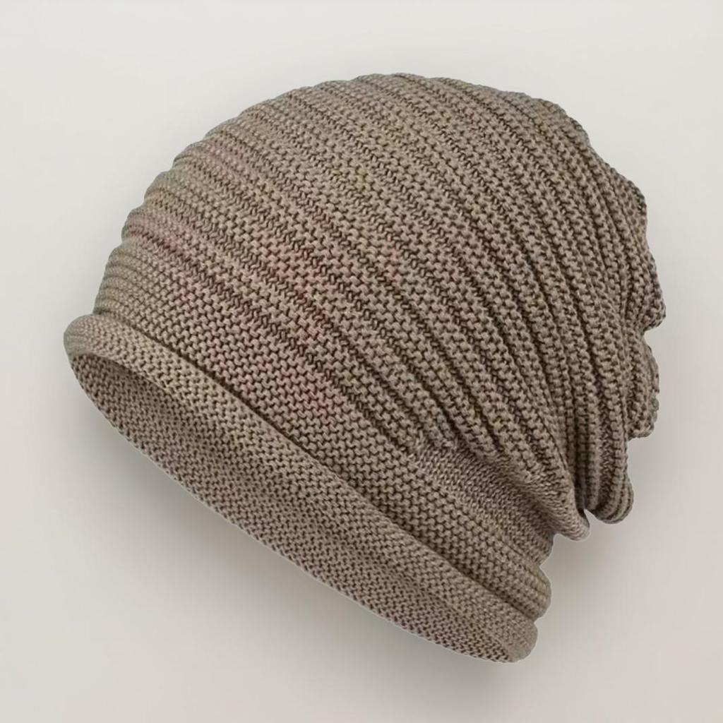 2pcs Womens Knitted Wool Pullover Beanie Versatile And Warm Slouchy Hat