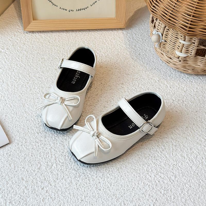 

Cute Shoe Girl Single Shoe Soft Bottom Learning Walkers Leather Shoes 30 бежевий