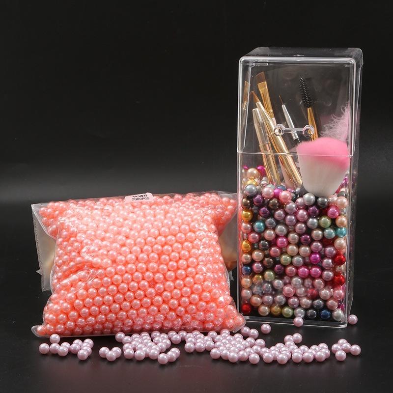 3-10Mm Non-Porous Abs Color Imitation Pearl Loose Beads Diy Handmade Drop Glue Filling Accessories Material Decorative Accessories