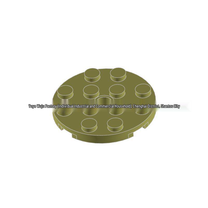 Compatible 4x4 Round Plate MOC Building Block Accessories 0.5 kg