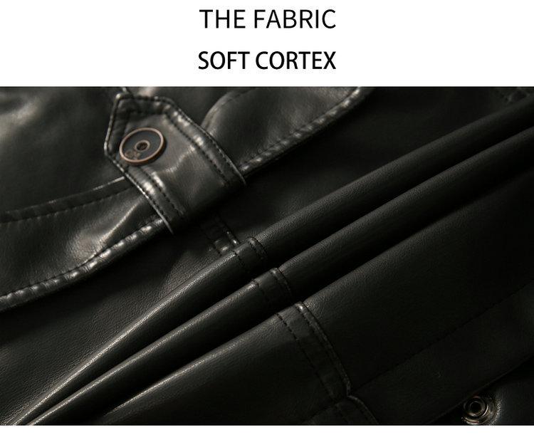 Men's Plus Size Washed PU Leather Motorcycle Jacket