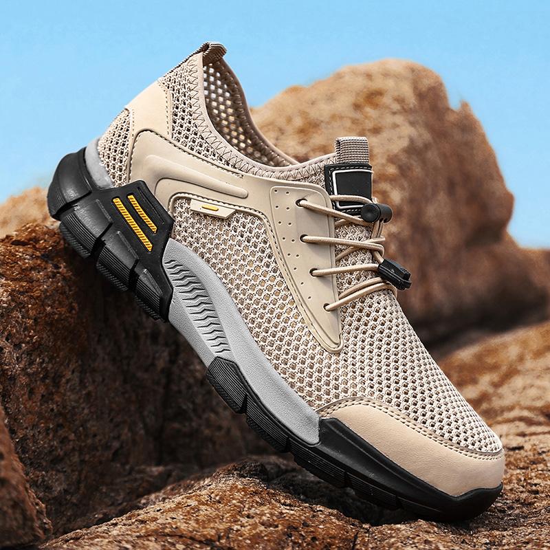Fashion High Quality Mens Comfort Casual Breathable Shoes Outdoor AntiskidSoft Bottom Sneakers Designer Hollow Out Walking Driving Shoes