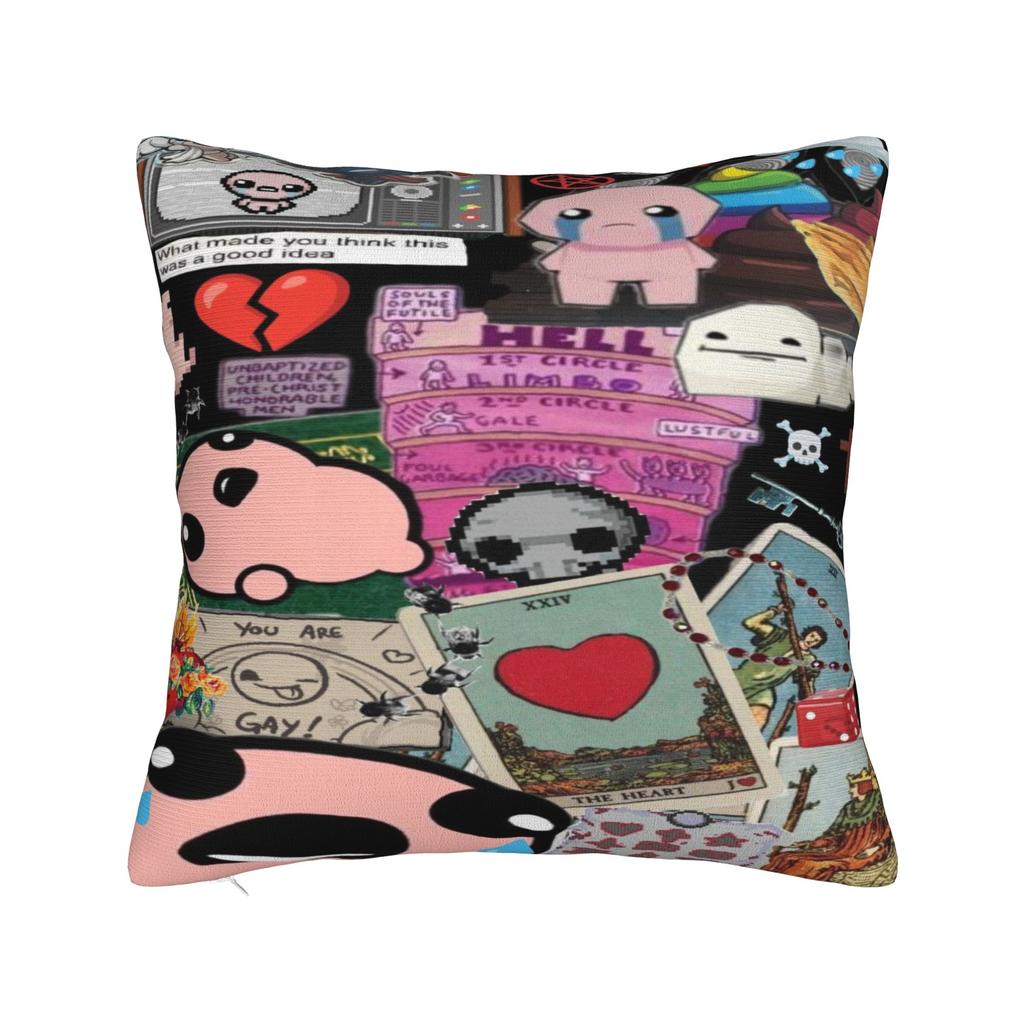 The Binding of Isaac Pillowcases Product Soft Cushion Cover Pillow Covers Car Decor Zipper Multiple Sizes