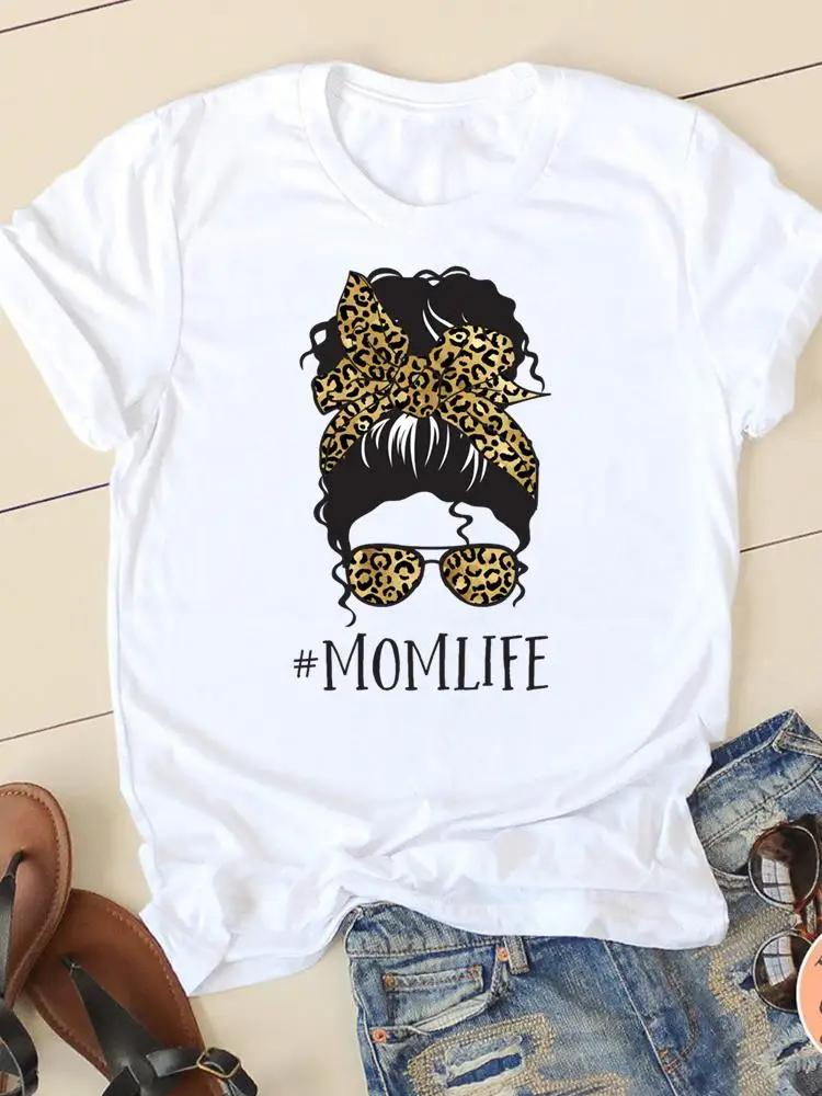 Summer Tshirts Clothing Short Sleeve Tee Clothes Fashion Sweet Love Mom Casual Ladies Print Women Female Oversized Graphic Tee
