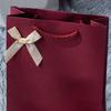 Gift Bags With Handles Paper Party Favor Handbag Bow Ribbon Jewelry Packing Birthday Wedding Graduation Celebration Present Wrap