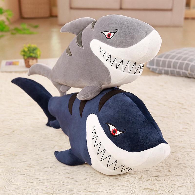 Plush Big Shark Toy White Shark Holding Sleep Ragdoll Child Female Birthday Gift