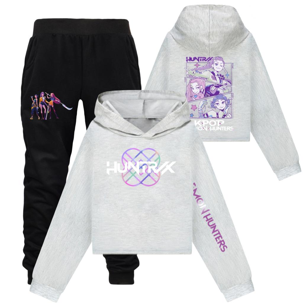 Children's Hooded Top And Pants Two-piece Tracksuit Set Long-sleeved Printed Clothing Set