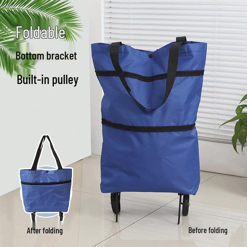 

Легкая Складная Тележка для Продуктов на Колесах - Портативная Тележка для Покупок и Бытовая Ручная Тележка