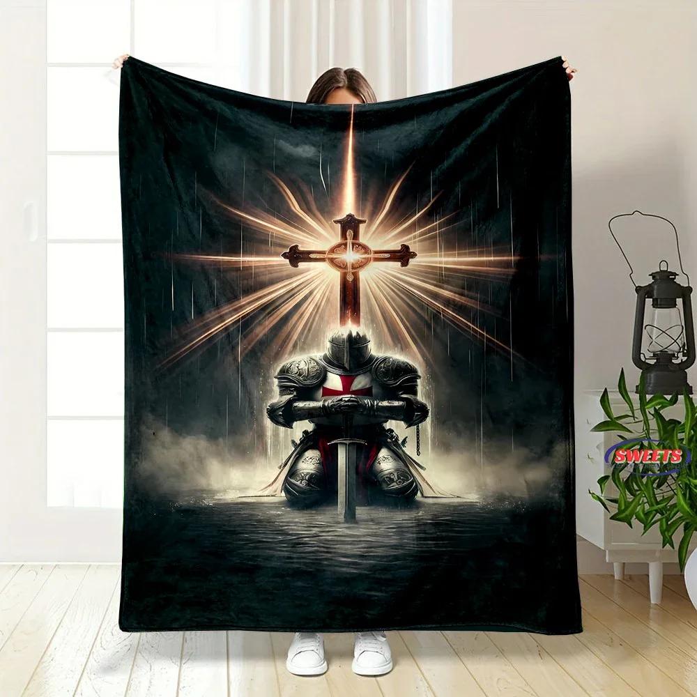 Christian Jesus Cross Theme Throw Blanket for Bed Sofa Picnic All Seasons Home Textile