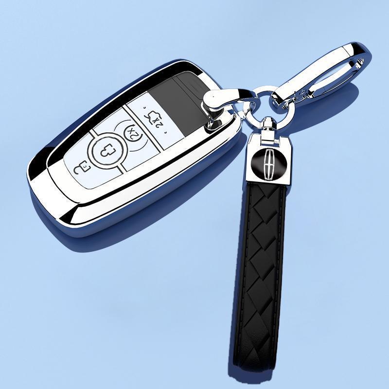 Elegant Black Knight Key Case for Lincoln Aviator 20-22: Premium Protective Hanging Shell Bag
