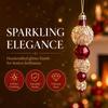 Irregular Design Christmas Hanging Ornaments Red Painted Holiday Decorations  Holiday Scene