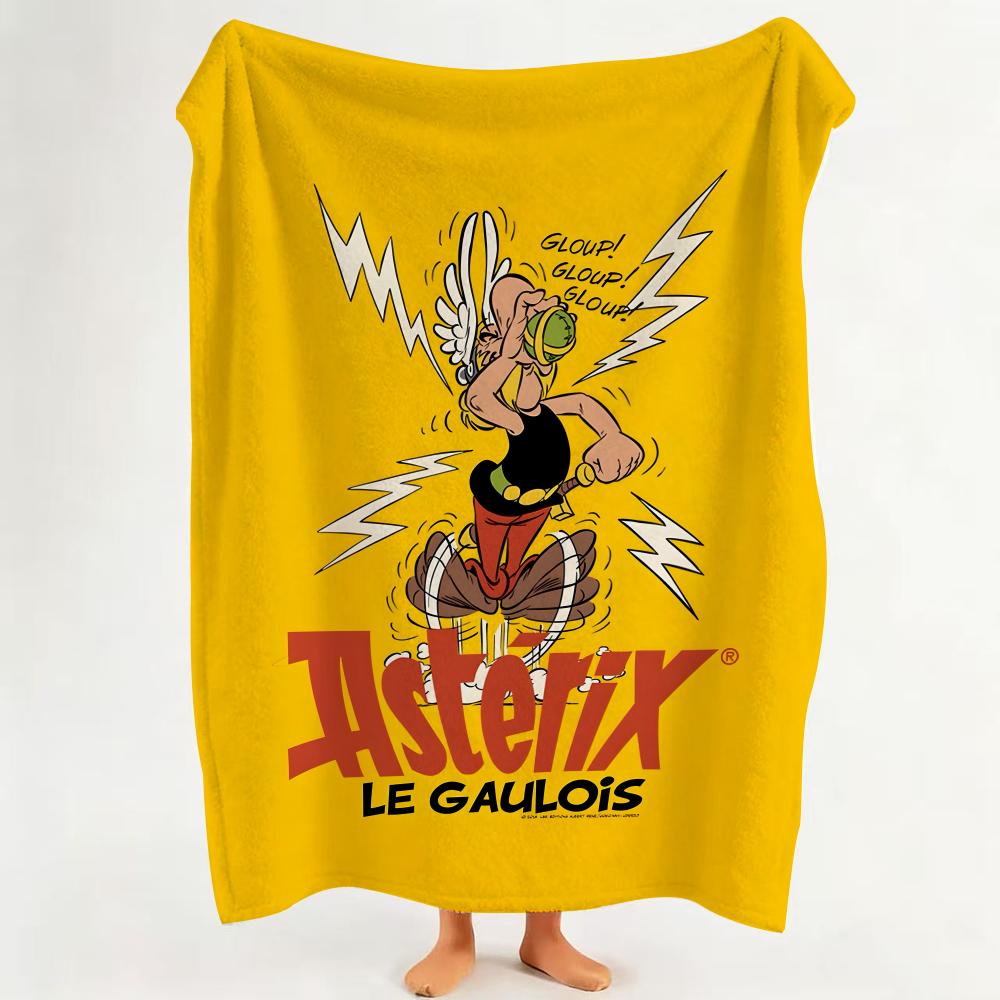 Comic A Asterix Throw Flannel Throw Blanket Suitable for Sofa Living Room Bedroom