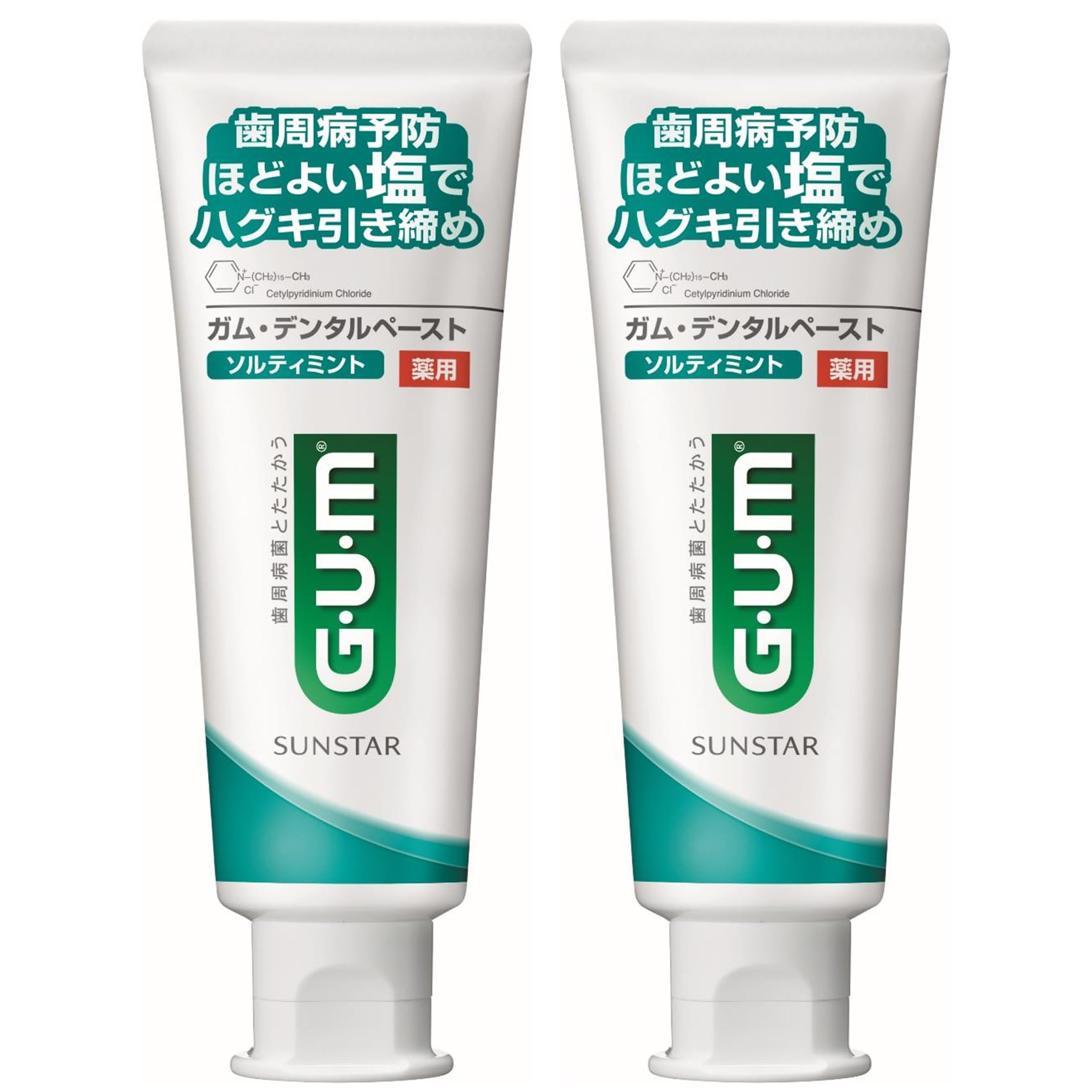 

GUM (Gum) [Quasi-drug] Periodontal disease prevention medicinal salt toothpaste, Salty Mint (standing type, spicy mint type) 150g x 2 pieces