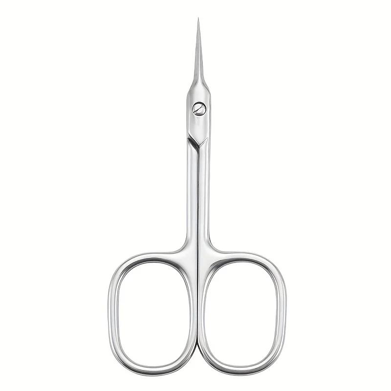 

1/2 pcs Precision Stainless Steel Cuticle Scissors - Comfort Grip, Easy-to-Use Nail Care Tool for Home & Salon Use