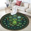 Beetle Forest Symbols Round Area Rug Under Office Chairs Bedroom Living Room Home Decor