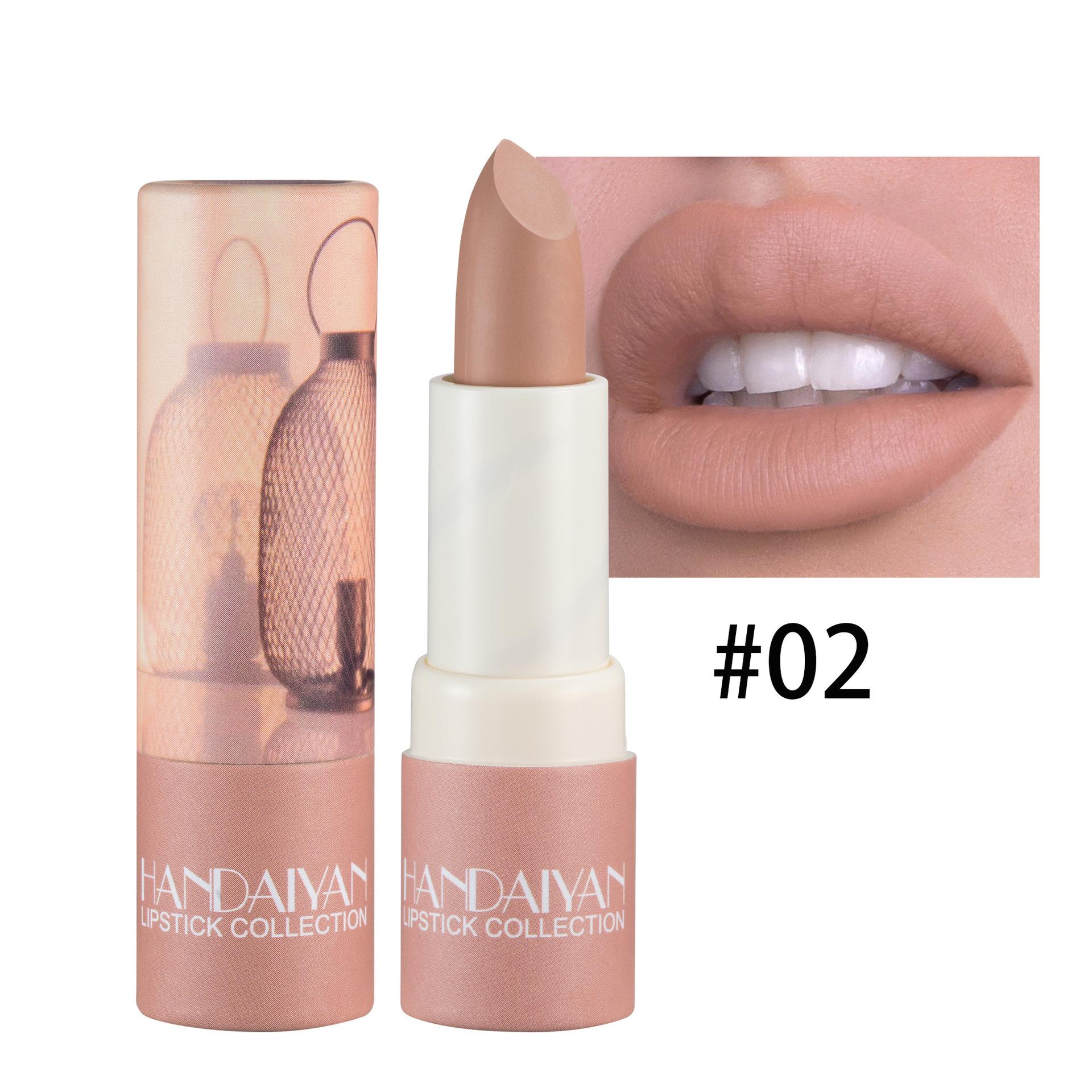 

HANDAIYAN Hydraterende Nijprodukt Lippenstift Lazy Fluwelen Lippenstift Is Net Maklik Om Nude Kleur Lipgloss Te Ferbinen 02