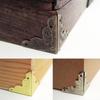 12 Pcs Decorative Antique Brass Golden Silvery Jewelry Wine Gift Box Wooden Case Chest Edge Cover Corner Protector Guard with Nails