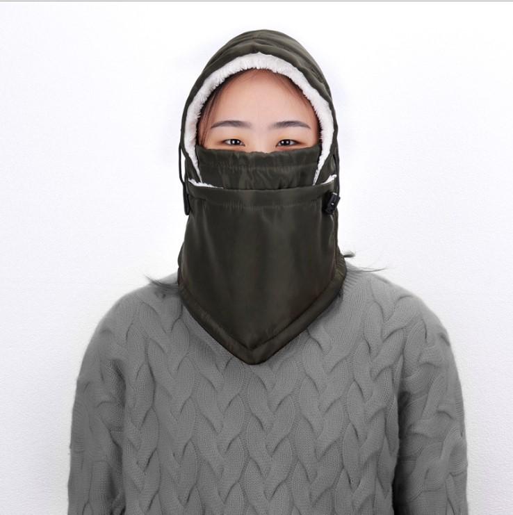 Outdoor Cycling Fleece Balaclava: Windproof, Ear-Protecting, Warm, Snow-Resistant Hat