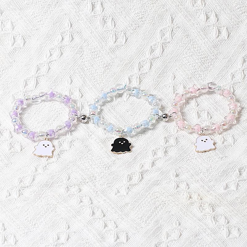 Cartoon Geist Kristall Armband: Freundschaftsgeschenk mit Perlen für beste Freundinnen, Paare und Studenten.