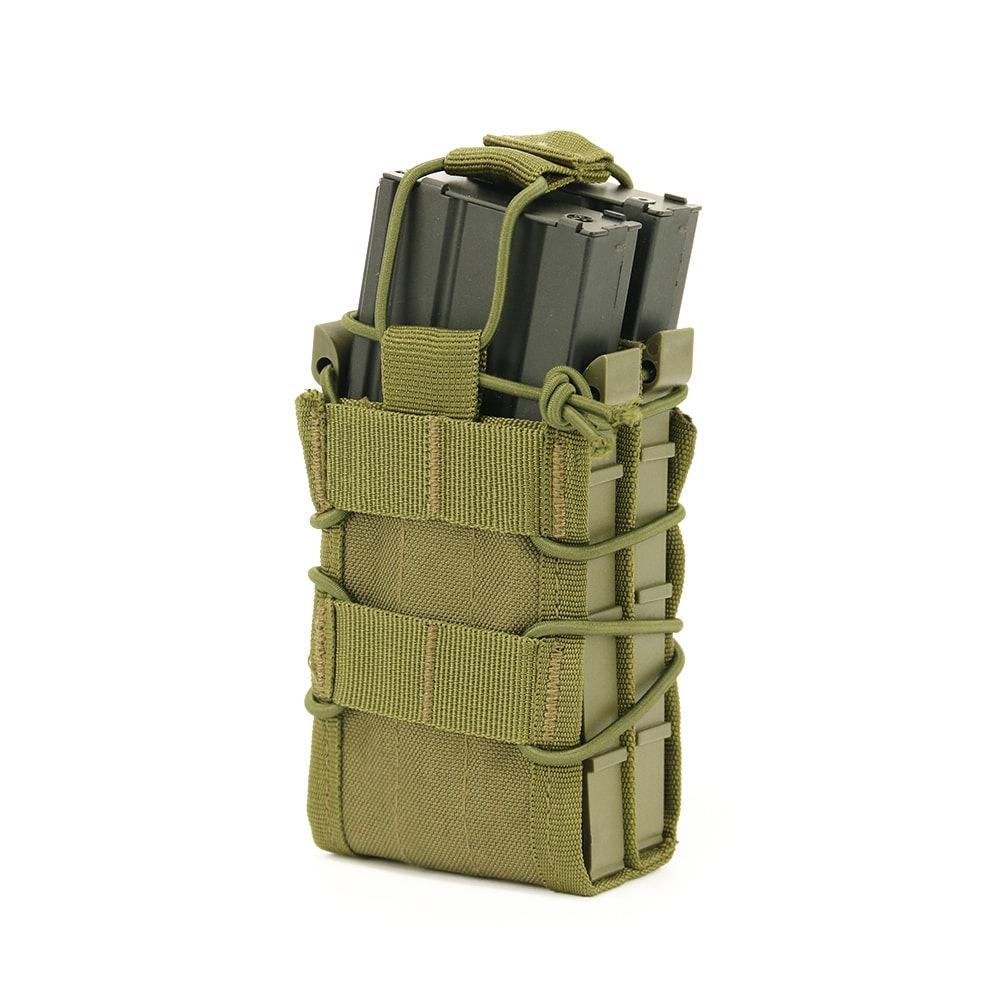 Tiger double full size cs camouflage quick pull function bag 5.56/7 .62molle double layer accessory magazine box