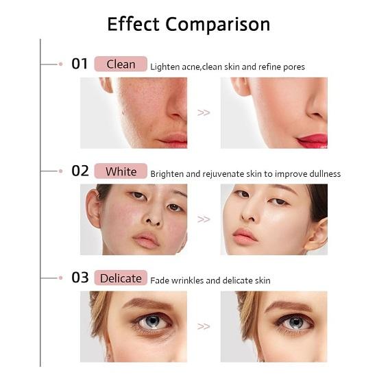 LED Face Mask Light Therapy 3 Color Settings Aging Red Light Skin Rejuvenation Wrinkle Reduction  Soft Lightweight  Portable Plug-In Model